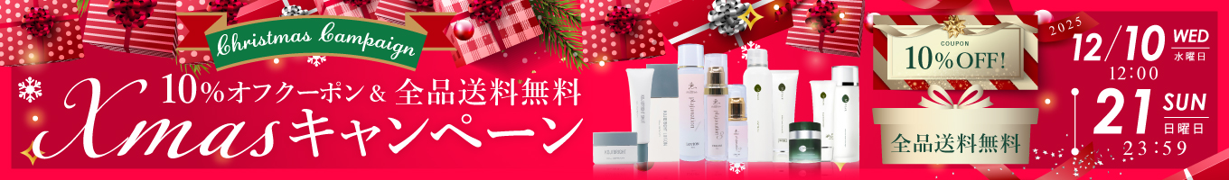 クリスマスキャンペーン 10%オフクーポン＆全品送料無料